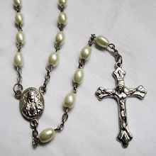 pearl beads rosary necklace