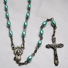 pearl beads rosary necklace