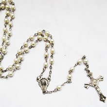 pearl beads rosary necklace