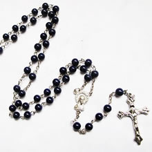 pearl beads rosary necklace