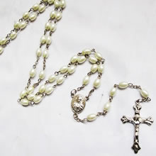 pearl beads rosary necklace