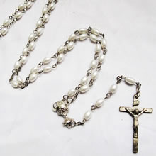 pearl beads rosary necklace
