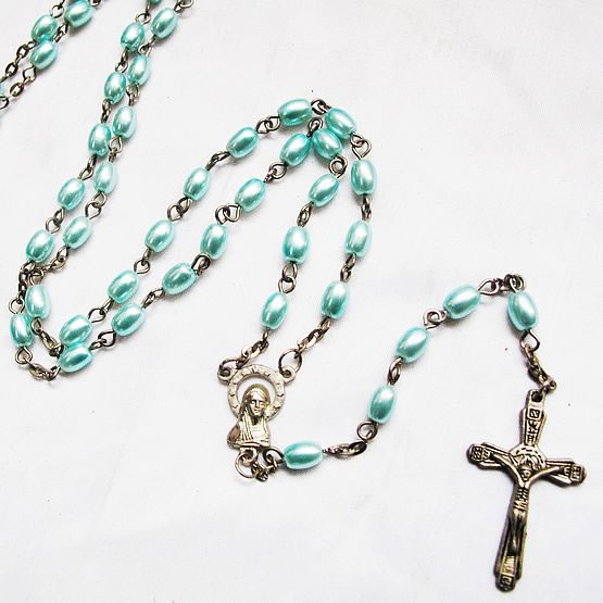 pearl beads rosary necklace,pearl beads rosary