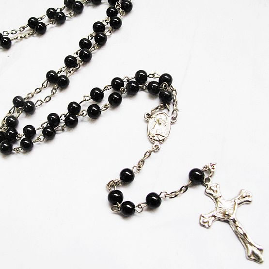 pearl beads rosary necklace,pearl beads rosary