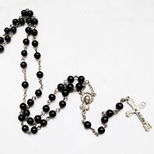 pearl beads rosary necklace