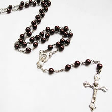 pearl beads rosary necklace
