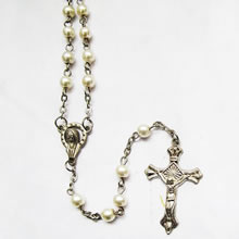 pearl beads rosary necklace