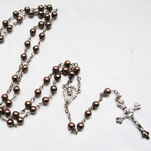 pearl beads rosary necklace