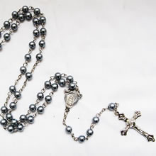 pearl beads rosary necklace