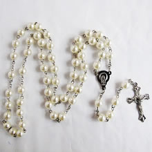 pearl beads rosary necklace