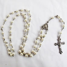 pearl beads rosary necklace