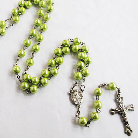 pearl beads rosary necklace,pearl beads rosary