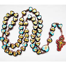 wooden rosary necklace