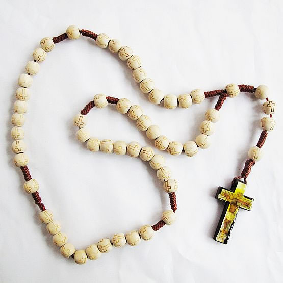 wooden rosary necklace,wooden rosary necklace